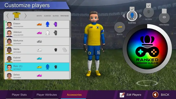 خصائص لعبة Pro League Soccer